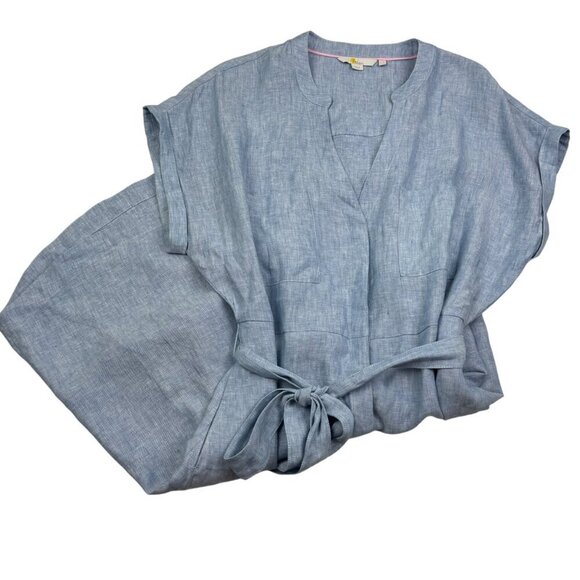 Boden Dresses & Skirts - Boden Evie Linen Chambray Shirt Dress Women's Size 14L (Long)